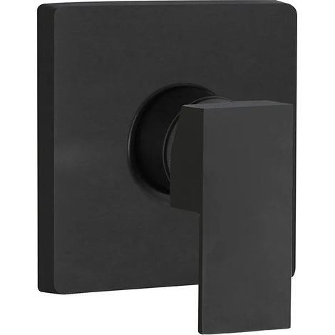Miscelatore doccia incasso nero opaco in ottone design squadrato Kubo (1/2)
