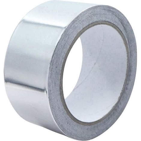 Ruban adhésif aluminium 20 m x 50 mm - Résistant à la chaleur - Isolant thermique (1/4)