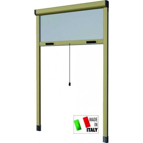 Filet anti-insectes en aluminium Hu-Firma Vertical, couleur bronze, dimensions 140x250 cm