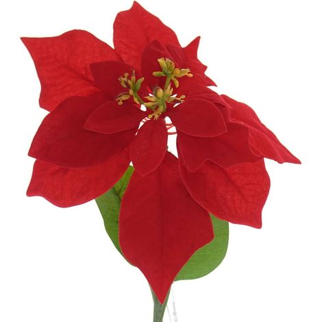 GASPER Weihnachtsstern - Poinsettie Rot 60 cm - Kunstblumen (1/2)