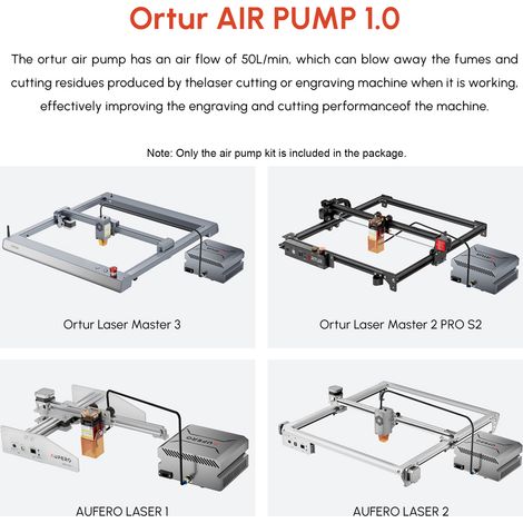 Pompe d'assistance à l'air 50L/min, vibrations réglables à faible bruit, Compatible avec le Module Laser Master 3 LU2-4 LF (1/5)