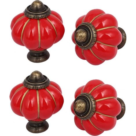 Home Office Möbel Keramik Kürbis Form Pull Griff Knopf Rot 4pcs (dd3659a06c96ab30aa694faa6028dd7c) (1/3)