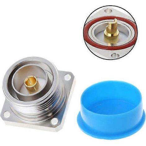 Nouveau connecteur central femelle DIN 7/16 L29 avec bride à 4 trous, pointe à souder, adaptateur coaxial RF (1/5)
