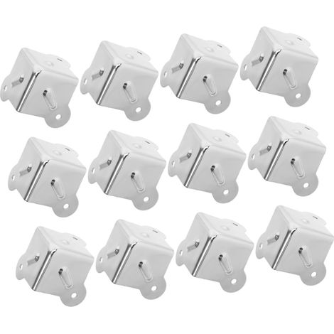Lot de 12 protections d'angle métalliques, conception enveloppante (1/5)