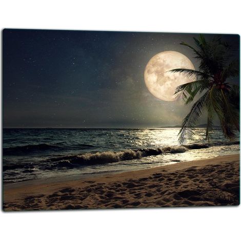 Planche  dcouper  plaque de verre 52x40 plage (1/5)