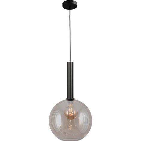 Lampe suspendue Ø 30cm Bella 2 Noir avec verre doré - 2980-05-02-30 (1/3)