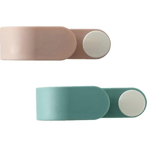 Lot de 2 pinces à balai pratiques, organisateur de garage, fixation murale autocollante sans perçage, pour la maison et la cuisine. (1/5)