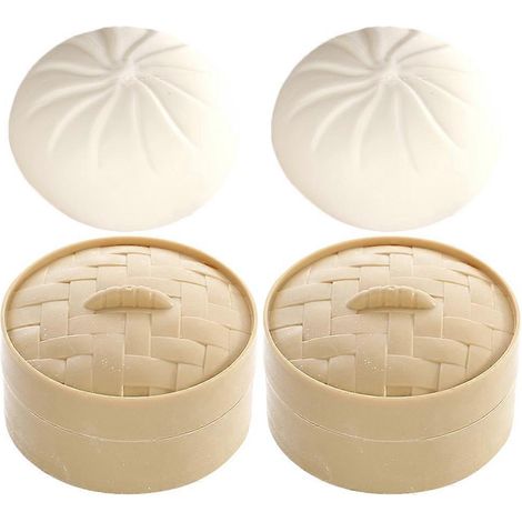 2 ensembles de petits pains à presser, jouets anti-stress à base de brioches vapeur (1/3)
