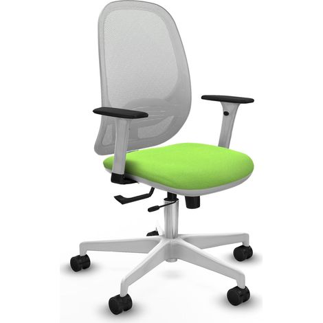 Chaise de bureau piqueras y crespo Cilanco blanc support lombaire réglable (1/2)