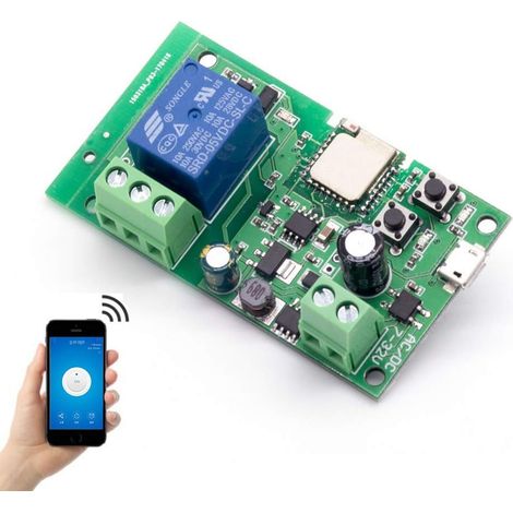 Module de Relais,DC 5-32v Wifi,Télécommande Compatible pour la Maison Intelligente,pour Contrôle D'accès (1/5)