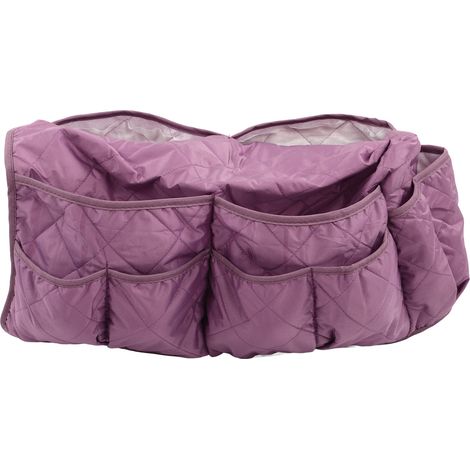 Borsa portaoggetti per bracciolo del divano, 14 tasche, grande capacità, impermeabile, da appendere, per telecomando o telefono, viola (1/5)