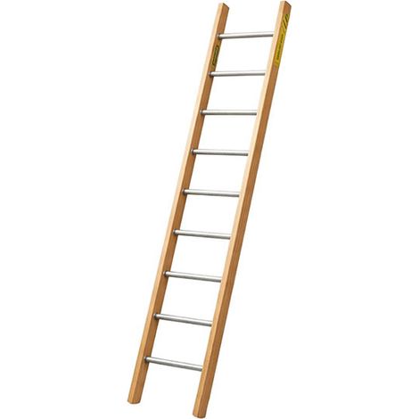 Scala a pioli mista alluminio / legno - Altezza raggiungibile : 2.35m - MS1250