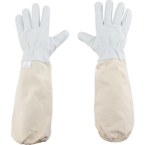 Imkerhandschuhe aus Ziegenleder mit belüfteten Ärmeln – Größe L, optimaler Komfort und erhöhte Atmungsaktivität