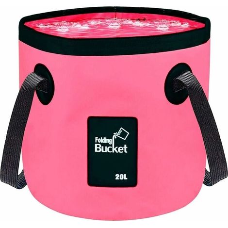 Cubo de agua plegable de 20 litros, lavabo que ahorra espacio, contenedor de almacenamiento de agua plegable, cubo de camping plegable para viajes al aire libre, senderismo, pesca, jardinería, lavado