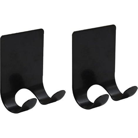 Rasierständer, Mehrzweck-Duschrasierständer, selbstklebend, Edelstahl, 2-teilig (schwarz) (1/5)
