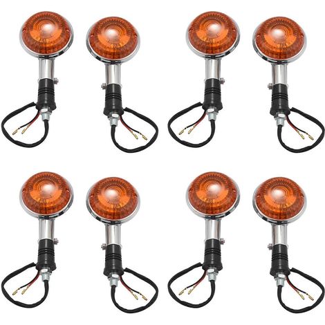 Clignotants ronds ambrés pour moto Yamaha Road Star Virago V Star 85-99 (lote de 8) (1/5)