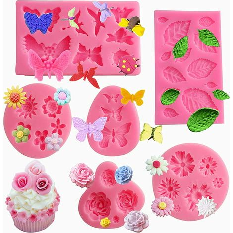 Moules en silicone 3D en forme de rose pour cupcakes, desserts, chocolat, gelée, décorations de pâtisserie, moule à savon artisanal (1/5)