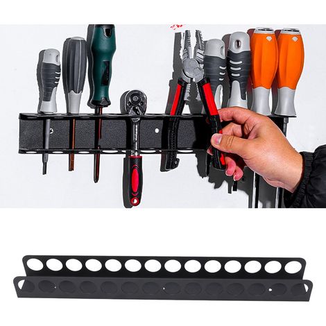 Nouveau support mural de rangement pour outils de réparation en acier allié, pour usage domestique, support de rangement pour outils de quincaillerie sur panneau perforé (1/5)