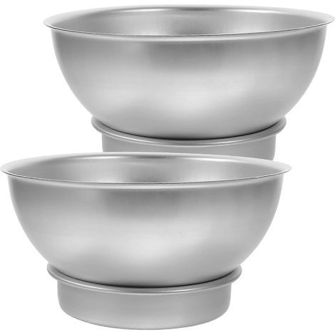 Lot de 2 moules à gâteaux en forme de demi-cercle, en alliage d'aluminium, pour la confection de gâteaux, de hamburgers et autres gâteaux sur le thème du football et du basketball.-16X16cm-Silver (1/3)