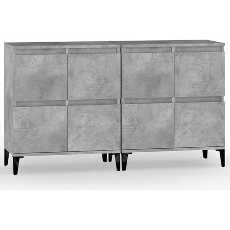 Credenza buffet cassettiera mobile contenitore organizer cucina soggiorno soggiorni set da 2 60 x 35 x 70 cm derivati del legno grigio 020036864