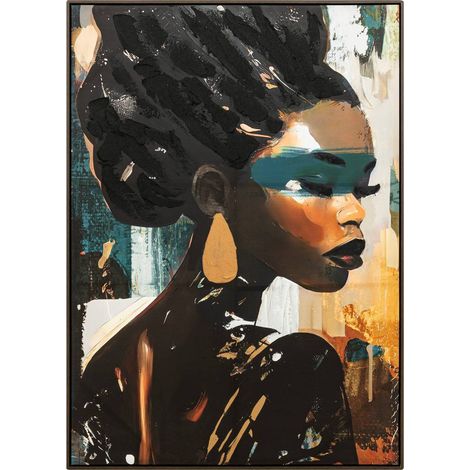 Lienzo pintado y enmarcado Isia 100x140cm - Atmosphera créateur d'intérieur