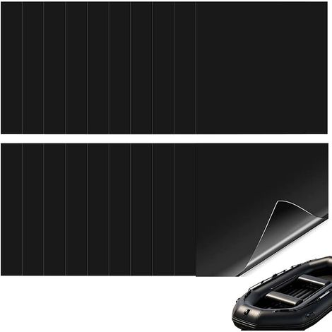 20 Patchs de Réparation TPU Noirs Autocollants Extra-Forts & Étanches pour Matelas Gonflables, Piscines, Bateaux, Jouets – Réparation Rapide Durable (1/5)