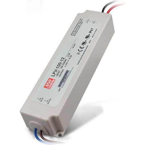 Alimentation à découpage Mean well LPV-100-12 LED 102 W 12 V 8,5 A 90-264 V CA 127-370 V CC IP67