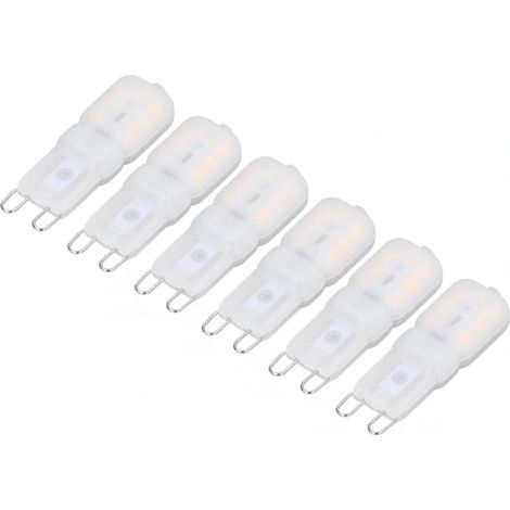 Confezione da 6 lampadine LED G9, plafoniere dimmerabili da 3W, luce bianca calda a 360°, 220-240V. - AquaForge (1/5)