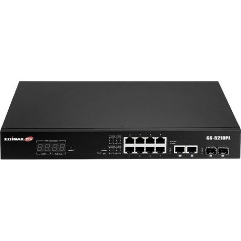 Switch réseau EDIMAX GS-5210PL 10 ports S689822 (1/5)