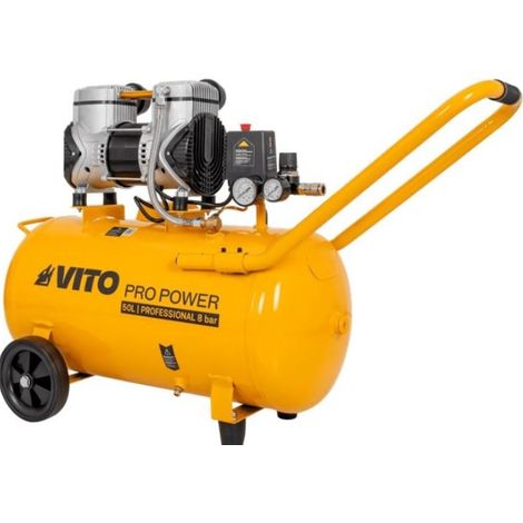 Compresseur d'air Sans Huile Silencieux 50 Litres 8 Bar 2CV 1.5KW 115 Psi VITO (1/5)