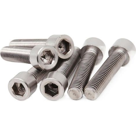 Vis de réglage en titane à tête hexagonale creuse, sans fissure, lot de 5, bonne résistance à l'abrasion (M10100 mm) (1/5)