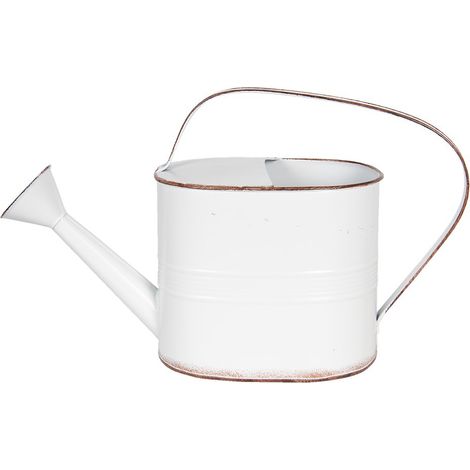 Arrosoir Décoratif en Métal Blanc pour Plantes et Décoration 40 x 14 x 25 cm - PANGIVO (1/3)