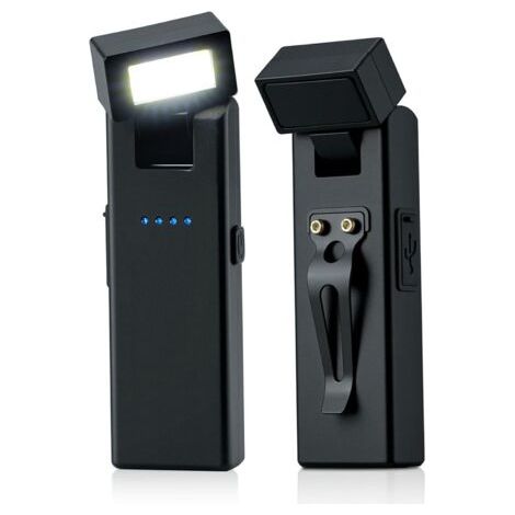 Lot de 2 lampes LED à clipser pour la course à pied - Lampes avec indicateur de batterie et aimant - Rotation à 180° - Accessoire idéal pour la course à pied et les promenades avec votre chien. (1/5)