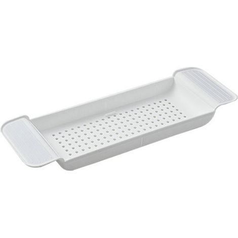 APEX Étagère de douche extensible Panier de douche en plastique durable Rangement pratique pour savons, éponges et bombes de bain (1/3)