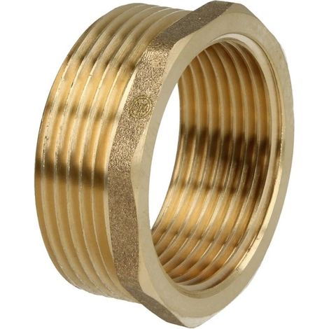 Réduction FM/FF 1 1/2’’ x 1 1/4’’ avec hexagonal laiton nu