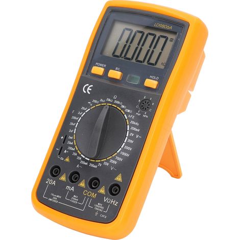 4,5-Bit-Digitalmultimeter mit Dual-Protection-Funktion, hintergrundbeleuchtetem HD-Display und Montagehalterung für Labore. (1/5)