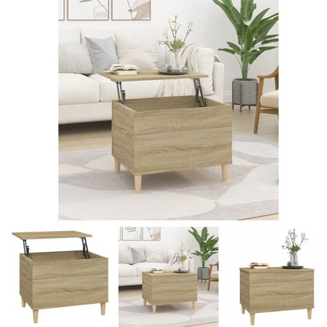 Eukalyptus Couchtisch - vidaXL Couchtisch Sonoma-Eiche 60x44,5x45 cm Holzwerkstoff - Wohnzimmer Couchtisch (1/5)