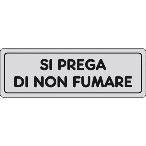ETICHETTA ADESIVA 150X50 SI PREGA NON FUMARE. Prezzo per 1 pezzo.