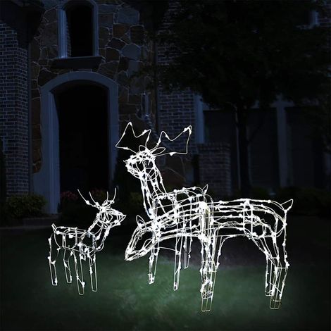Cordon Lumineux de Noël 3 Rennes 229 LED Décoration Intérieure Extérieure PVC - PANGIVO (1/5)