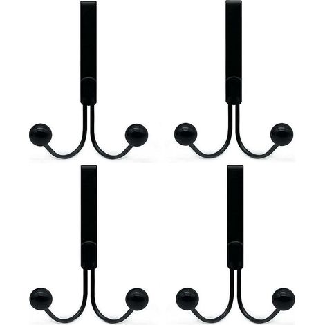 AIDUCHO Lot De 2 Connecteurs D'angle Robustes Pour Tringle À Rideaux - 25 Mm - En Acier Inoxydable - Réglable - Pour Baie Vitrée - Noir (1/5)