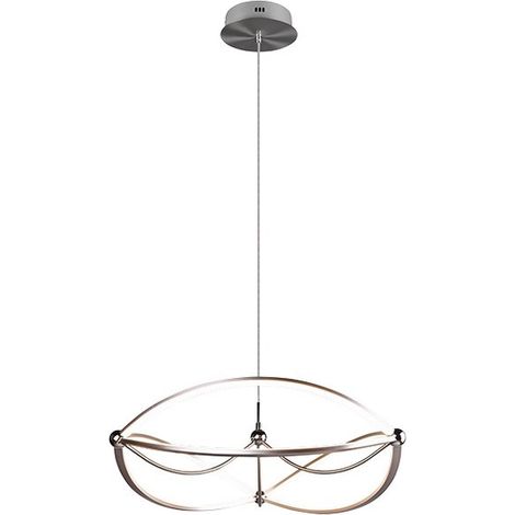 Suspension LED Charivari argent Ø62cm 42W 3000K Trio (1/4)