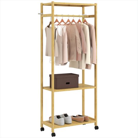 SunJet Porte-manteau, vestiaire sur pied, Bambou naturel - Réf. 1E8GM0Y1UM50 (1/5)