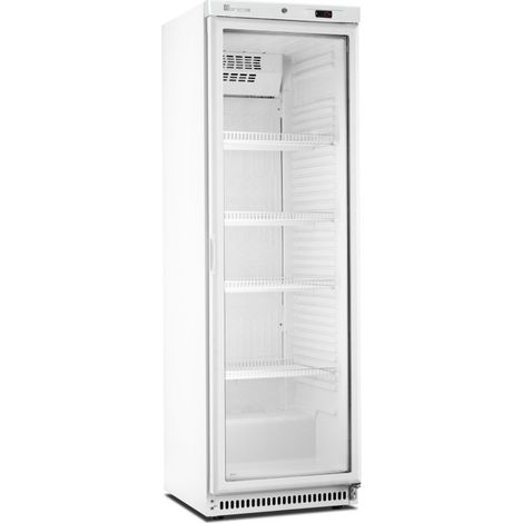Réfrigérateur vitré 386L Ventilé LED 1-8°C 4 grilles réglables - Classe B - Saro