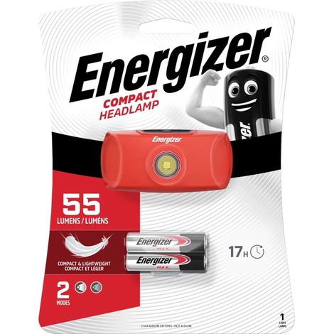 Lampe frontale rouge COMPACT 2xAA 55lm ENERGIZER