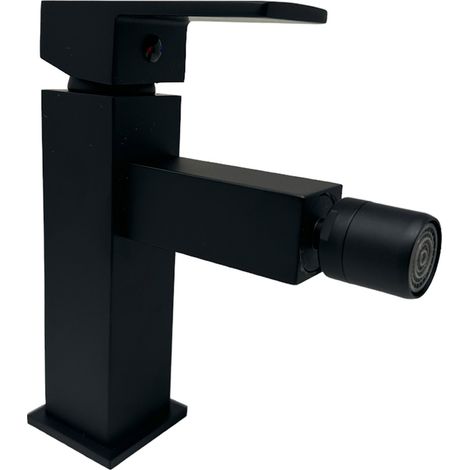 Rubinetto per bagno ultra moderno miscelatore orientabile bidet nero opaco rubinetteria (1/5)
