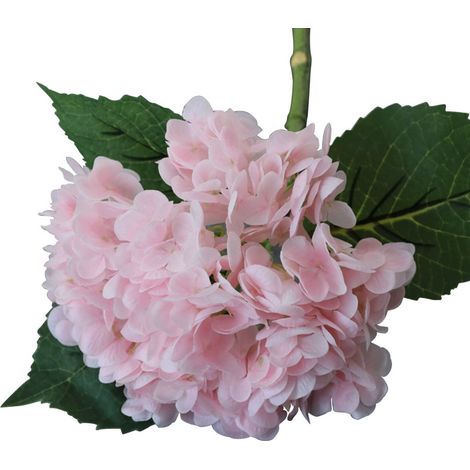 Cabezas de hortensias artificiales de seda con tallos, para decoración del hogar y bodas, juego de 1 (1/5)