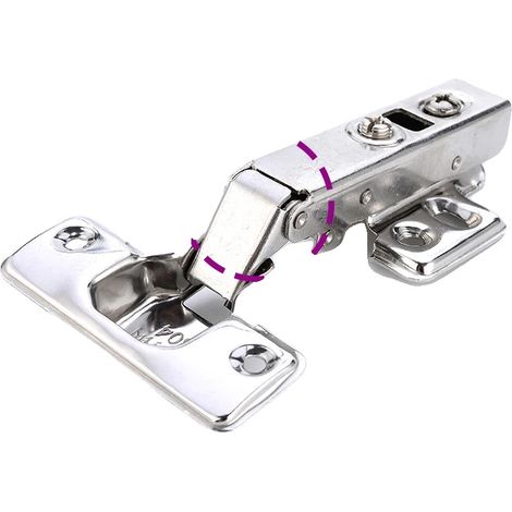 Bisagra hidráulica para puerta, cierre suave, acero inoxidable, solapamiento completo x 8 (1/2)