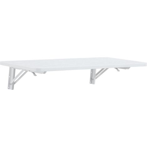 Table pliante murale en bois massif avec fixation métallique pour petits espaces (1/5)