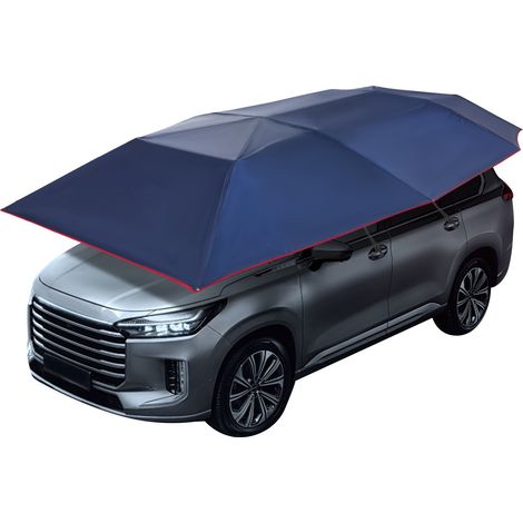 Tienda para coche semiautomática azul marino – Protector contra el sol y la lluvia de 4,2 × 2,2 m, fibra de vidrio, sistema hidráulico, protección UV – Para aparcamiento al aire libre (1/5)
