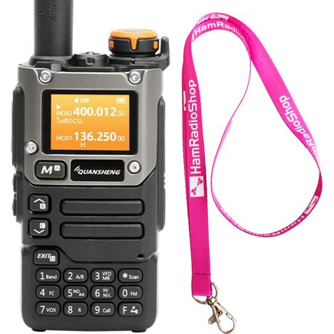 Radio Quansheng UV-K6 con escáner de banda aérea de 50-600 MHz + eliminador de batería (1/5)